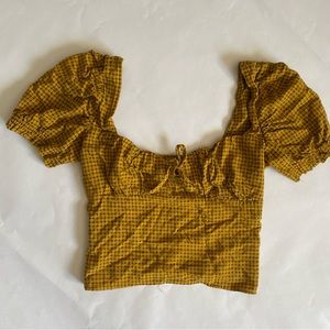 Mustard yellow crop top